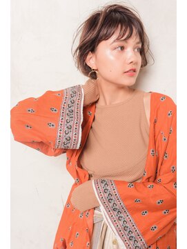 アリー 原宿 表参道(ALLY) [ALLY阿部]大人気の似合わせしやすいベージュ×切りっぱなしボブ