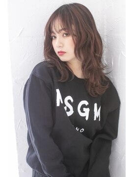 フラクト(FLact) チョコブラウン_ローレイヤー_フリンジウェーブ