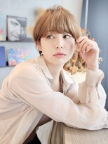 ハーバーズ バイ エムスラッシュ 鎌倉由比ヶ浜(Harbors by M.SLASH)&nbsp;HARBORS鎌倉/マッシュショート/キャラメルベージュ/耳かけj