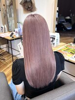 ファヴォリヘアー(favori hair)&nbsp;くすみpink/ロング/ストレート