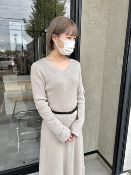 ムード カナザワ(mood kanazawa) グレージュ×ボブ