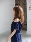 大人かわいいセクシーセミロング