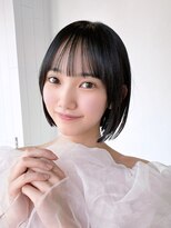 アイティー バイ アルバム 中野店(IT by ALBUM)&nbsp;ナチュラルボブ_斜めバンググレージュカラー_ba463251