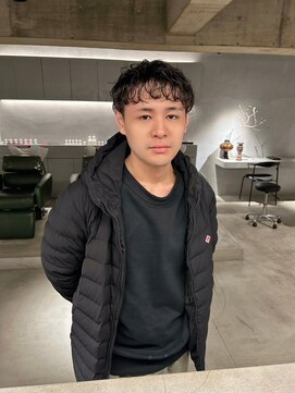 リール(rire) rireニュアンスパーマカルマパーマベリーショートダークアッシュ