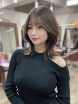 ハピネス 梅田茶屋町店(HAPPINESS)&nbsp;ミディアムレイヤー/韓国ヘア/髪質改善/顔まわり/ブリーチなし