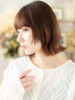 カバーヘア ブリス 志木南口駅前店(COVER HAIR bliss)&nbsp;ぱっつん前髪ウルフミディアムくびレイヤーa志木20代30代40代