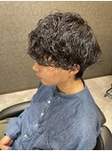 波巻きパーマ
