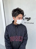 キング(K!ng)&nbsp;縮毛矯正髪質改善ハイライトレイヤーカット枚方美容室エクステ