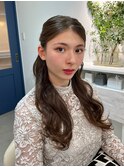 ハーフアップ