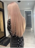 透明感カラー★ダブルカラーブリーチピンクブラウン