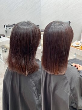 シンズ 銀座(sins) 湿気で広がる髪も、一日中サラツヤがキープできる♪[30代40代]