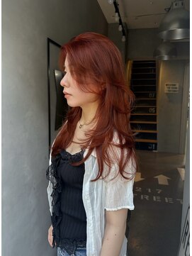 ジーナ(XENA) ミディアムヘア　オレンジブラウン