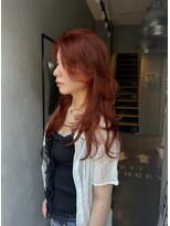 ジーナ(XENA) ミディアムヘア オレンジブラウン