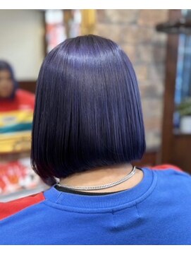 ベルヘアー あびこ店(Belle hair) ブルーパープル