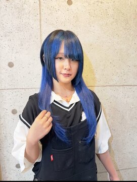 ルフレ 新宿歌舞伎町店(Reflet) ダブルカラー/プルエクステ/ブルーカラー/髪質改善