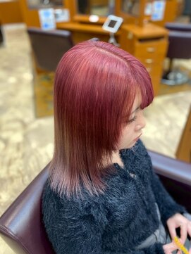 ブリーチ／ピンクグラデーション