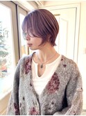 丸みショート&1Bleachピンクベージュ