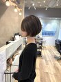 ルーク バイ ヘアーポケット(Luke by hair pocket) 丸みが可愛いショートボブとアッシュベージュ