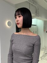 ロマリア ヒルズ 表参道 原宿(Lomalia HILLS)&nbsp;似合わせカット黒髪ボブ[表参道ダブルカラーケアブリーチ]