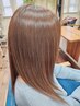 ＜サラ艶質感＞ストレート＋カラー＋カット＋システムトリートメント