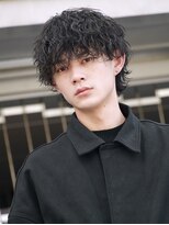 テン 心斎橋(tenn.)&nbsp;心斎橋シャドウパーマメンズマッシュウルフカット波巻きパーマ