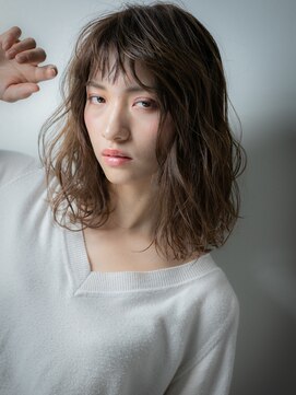 カバーヘア イヴ 戸頭店(COVER HAIR EVE) バレイヤージュくせ毛風ニュアンスウェーブw戸頭20代30代40代