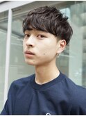 ツーブロック マッシュショート スパイラルパーマ 刈り上げ