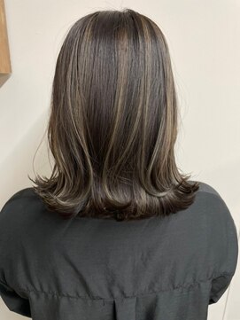 ベルクープス 天王寺店(Belle Coupes) 【BelleCoupes】三島直子 切りっぱなしボブハイライトグレージュ