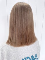 アルバム 池袋(ALBUM) ミルクティーベージュ_外ハネボブセクションカラー_ba411691