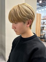 エルマーク(L-MARK) マッシュウルフダブルカラーブリーチツーブロックメンズウルフ