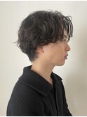 メンズサイドパート×ニュアンススパイラルパーマ