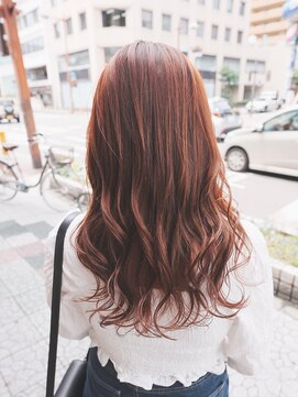 ボアップ 京橋店(boappu) #オレンジカラー#巻き髪#髪質改善トリートメント