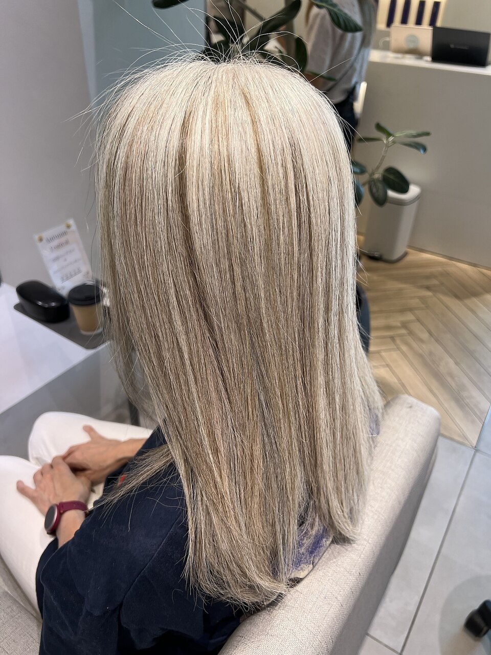 脱白髪染め 白髪はそのままポイントカラー 50代60代70代：L187526989