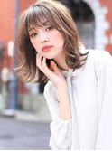 大人かわいい/ココアブラウン/フリンジウェーブ/神谷茜