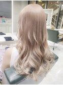 ミルクティーアッシュベージュ3Dカラー☆ブリーチWカラーモード