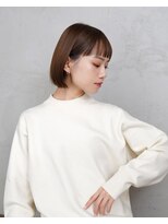 ラフィス ヘアー センス 広島袋町店(La fith hair SEnSE)&nbsp;【La fith】切りっぱなしボブ×グレーベージュ