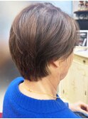 20代30代40代大人3Dカラーハイライト大人ショートボブ立体感
