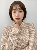 ナチュラルぱっつん前髪のミニボブ【銀座】