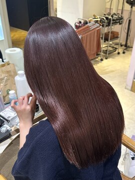 ヘアーメイクブランニュー セントラル 西大寺店(hair make Brand new central) 髪質改善！この夏ピッタリのピンクブラウン◎