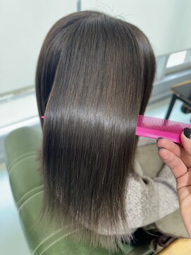 ヘアーアンドビューティーザ エフ(Hair Beauty the F) ＊艶髪_髪質改善カラー_オリーブグレージュ_m128