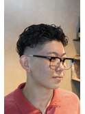 オールバックパーマ