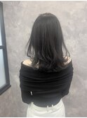 グレージュ×ミディアムレイヤー