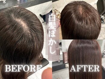 エンディアリング 東銀座(Endearing)の写真/透明感のある白髪染めカラー。重たい印象を与えない仕上がり◎[東銀座/銀座/銀座駅/白髪染め/髪質改善]
