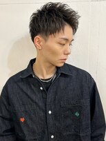 ファルベ(Farbe) スパイキーショートブルーブラックフェザーパーマサーフカール