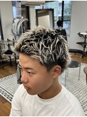スパイキーショート/ホワイトカラー/メンズカット/大人メンズ