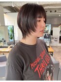 【大阪/天王寺】ショートウルフレイヤー×暗めブラウンカラー