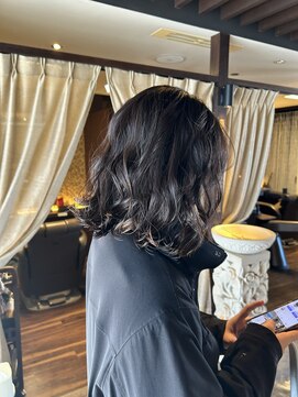 アンツ サザンリゾート 茅ヶ崎店(ANT'S Southern Resort) パーマ風コテアレンジ/ミディアム/水素髪質改善/ヘッドスパ