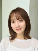 表参道酸性ストレートミディアムボブ髪質改善アッシュグレー30代