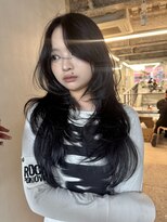 フェブ(fev)&nbsp;【fev_hana】透明感溢れるブルーブラックとレイヤーカット