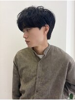 ハニー 町田(HONEY)&nbsp;マッシュ 長め ニュアンスパーマ 黒髪 3